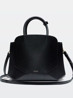 Aritzia Auxiliary Bega Black Structured Leather Purse
